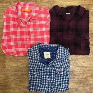 Plaid clothing lot